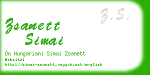 zsanett simai business card